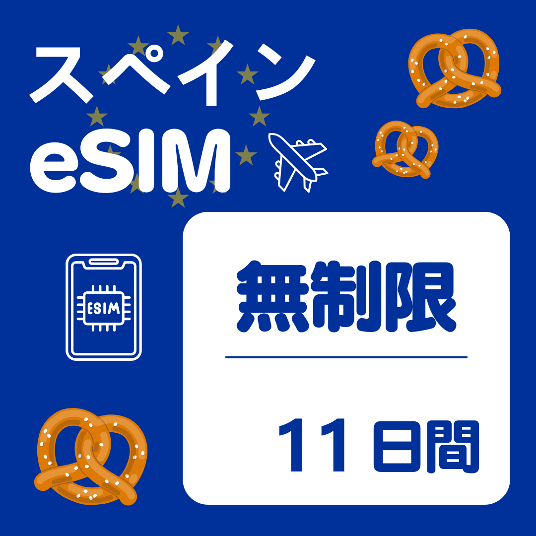 スペイン 11日間 eSIM