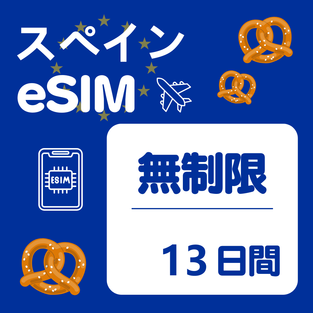 スペイン 13日間 eSIM