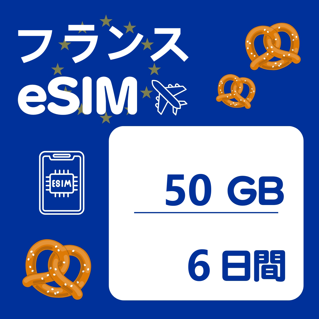 フランス 6日間 eSIM
