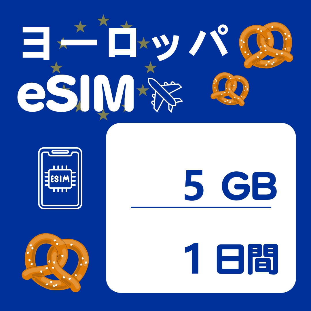 ヨーロッパ 1日間 eSIM