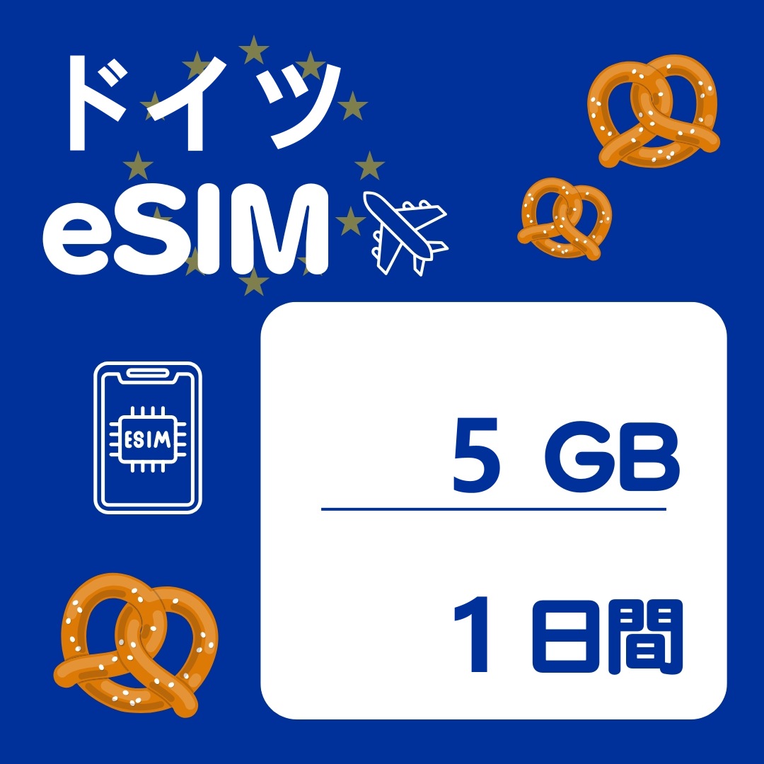 ドイツ 1日間 eSIM