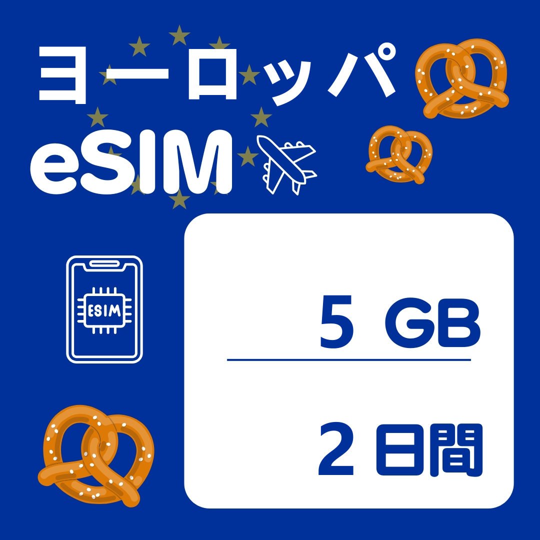 ヨーロッパ 2日間 eSIM