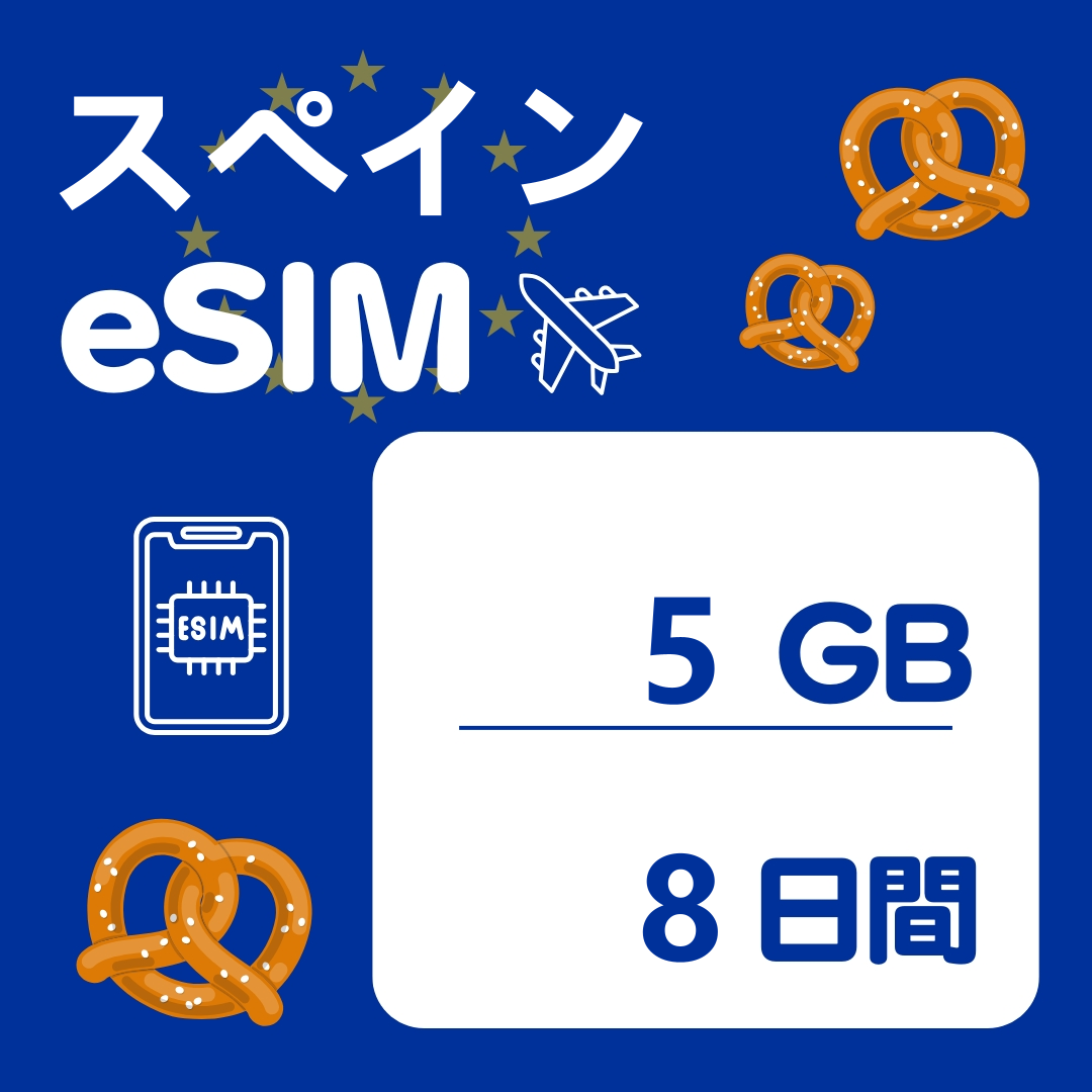 スペイン 8日間 eSIM